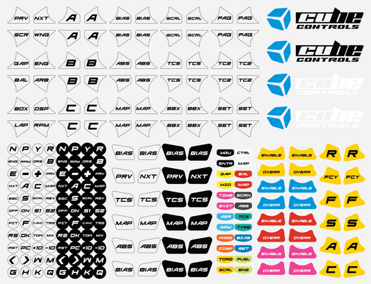Cube Controls Cube Controls Stickers F - PRO / CSX - 3 / GT PRO V2 - Simsbyracers