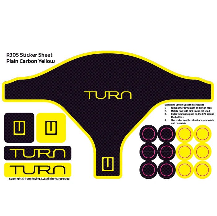 TURN RACING R305 STICKER SHEETS - Simsbyracers