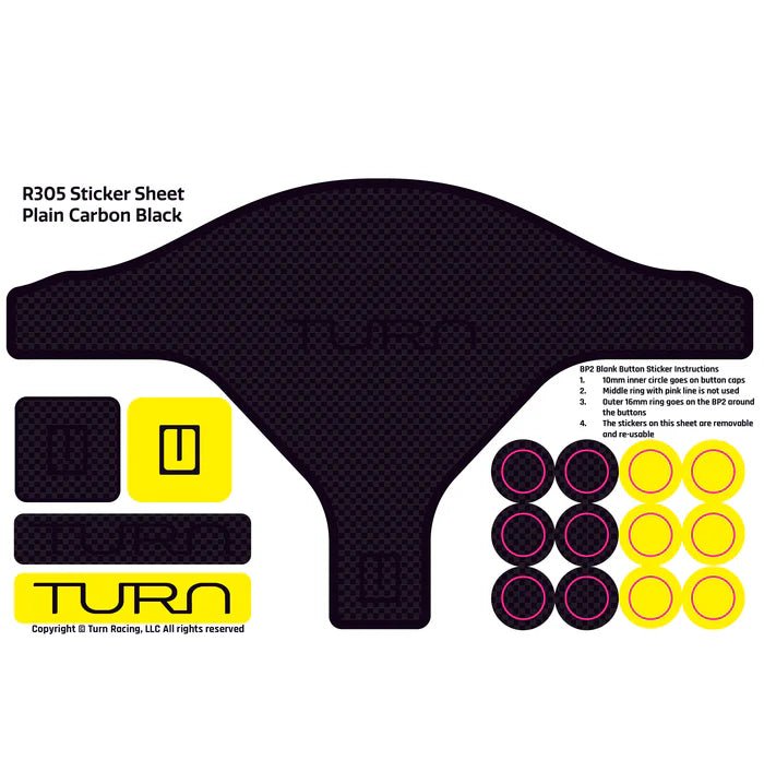 TURN RACING R305 STICKER SHEETS - Simsbyracers