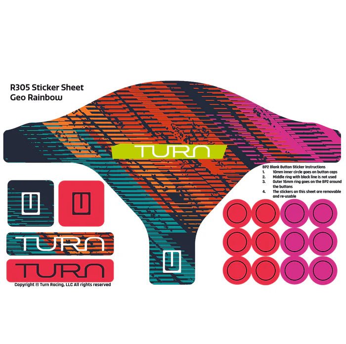 TURN RACING R305 STICKER SHEETS - Simsbyracers