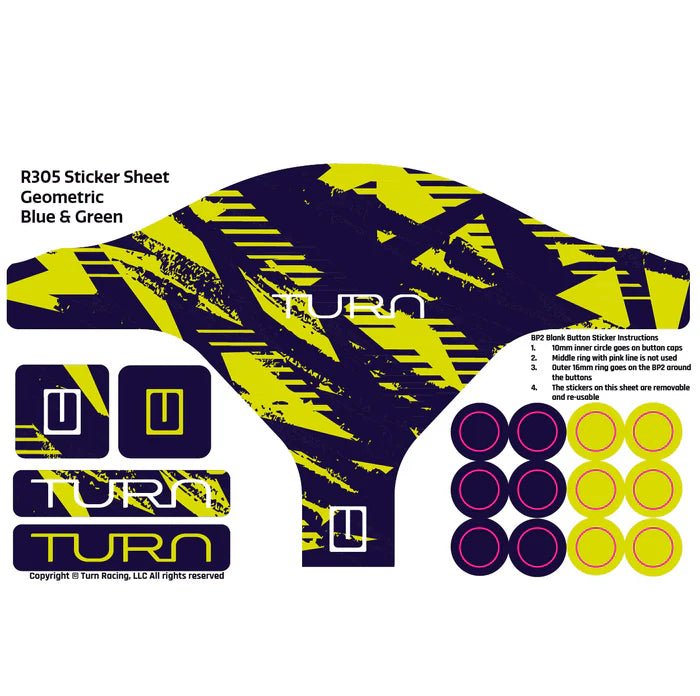 TURN RACING R305 STICKER SHEETS - Simsbyracers