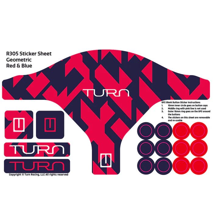 TURN RACING R305 STICKER SHEETS - Simsbyracers