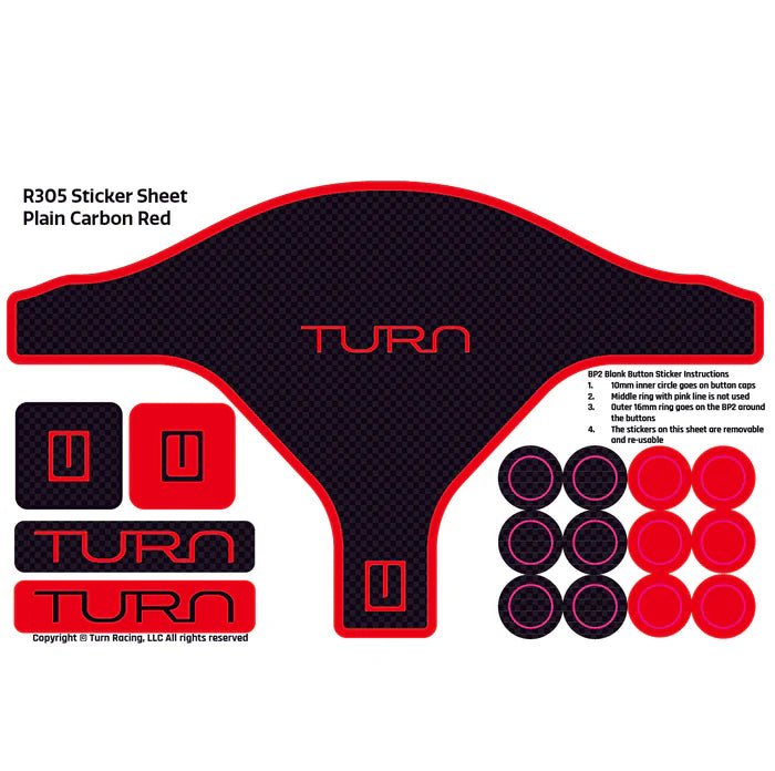TURN RACING R305 STICKER SHEETS - Simsbyracers