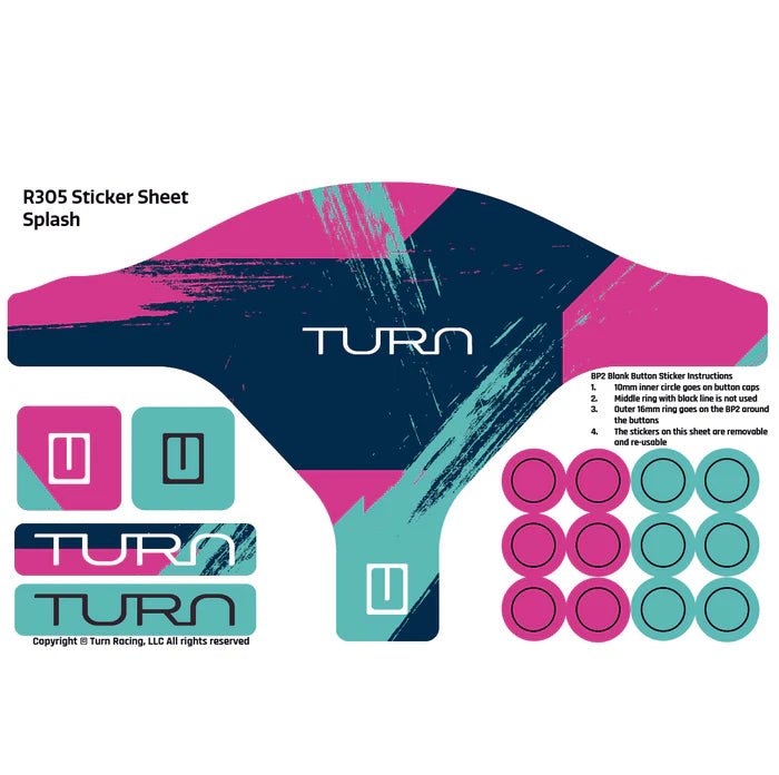 TURN RACING R305 STICKER SHEETS - Simsbyracers