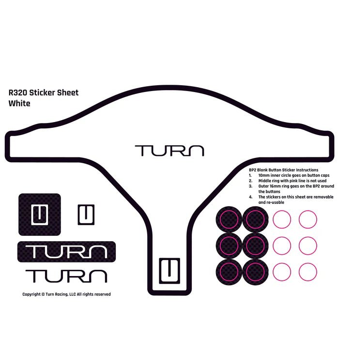 TURN RACING R320 STICKER SHEETS - Simsbyracers