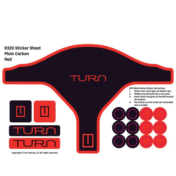 TURN RACING R320 STICKER SHEETS - Simsbyracers