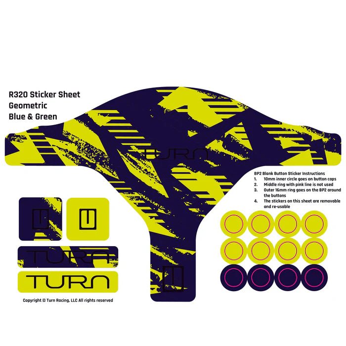 TURN RACING R320 STICKER SHEETS - Simsbyracers