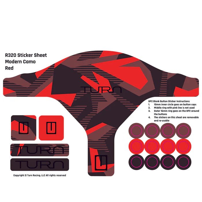 TURN RACING R320 STICKER SHEETS - Simsbyracers