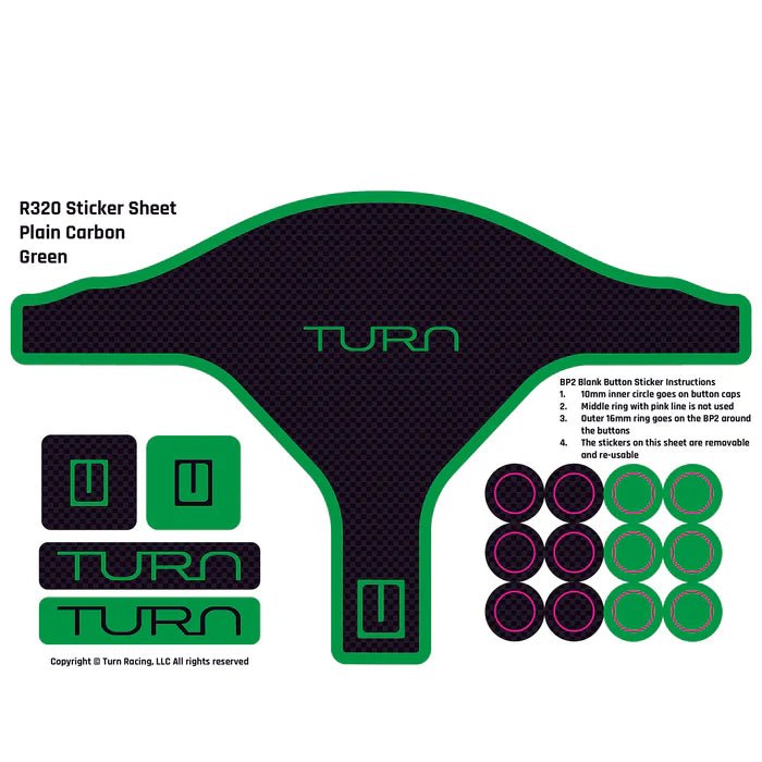 TURN RACING R320 STICKER SHEETS - Simsbyracers