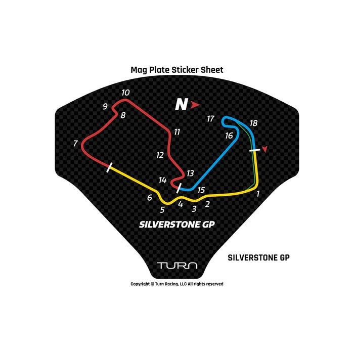 TURN RACING MAG PLATE STICKER SHEETS - Simsbyracers