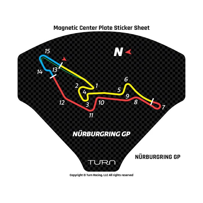 TURN RACING MAG PLATE STICKER SHEETS - Simsbyracers