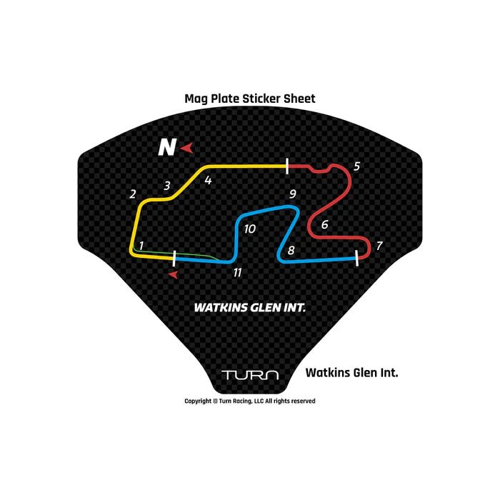 TURN RACING MAG PLATE STICKER SHEETS - Simsbyracers